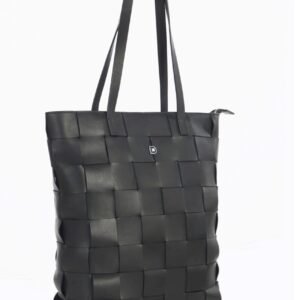 Woven Superfine Tote – Black