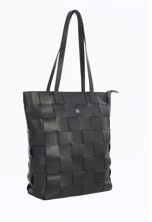 Woven Superfine Tote – Black