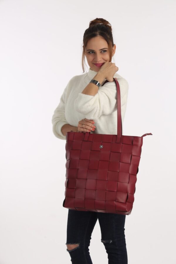 Woven Superfine Tote – Black - Image 7