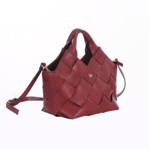 Woven Crossbody Zip – Bordo