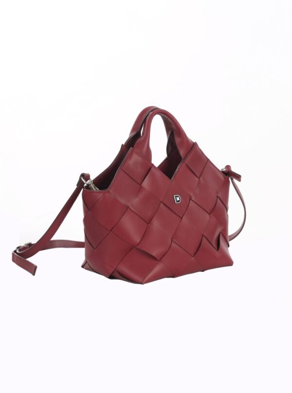 Woven Crossbody Zip – Bordo