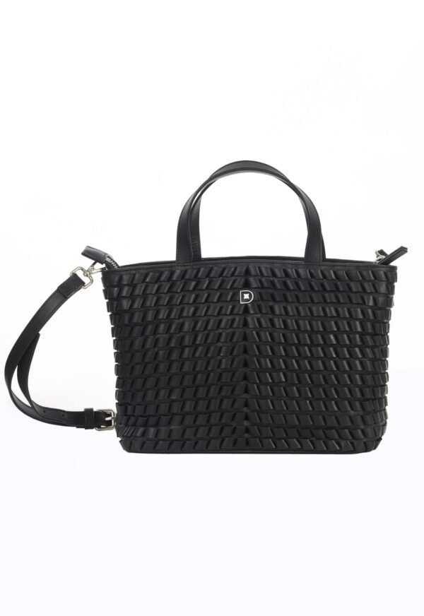 Woven Round Mini – Black