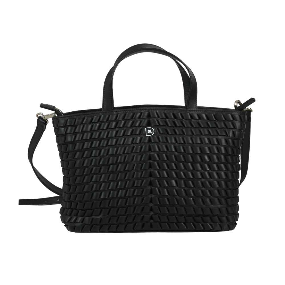 Woven Round Mini – Black