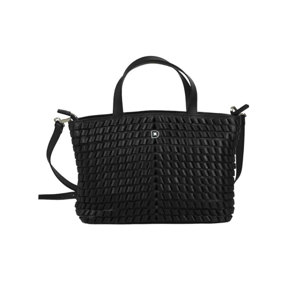 Woven Round Mini – Black